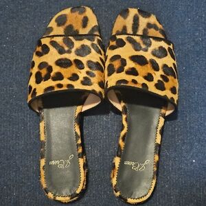 Leopard Print Women's Slide Sandals